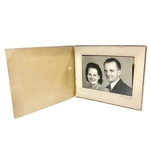 Antique Portrait Photograph Couple Framed 1930s Cortez San Diego CA